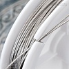 Ювелирный тросик (ланка) на катушке, диам. 0.8мм, длина ок. 12м, цвет платина