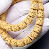 Бусины лавы, цилиндры, р-р 8х8мм, отв-е 2мм, цвет горчичный.