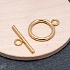 Застёжка тоггл стальная, позолота 18k, кольцо 21х16х2мм, палочка 23х7х2мм, отв-я 3мм.