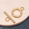 Застёжка тоггл стальная, позолота 18k, кольцо 16х12х2мм, палочка 18х8х2мм, отв-я 3мм.