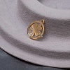 Удачный клевер, стальная подвеска, натуральная позолота 18k, р-р 12х10х0.8мм, отв-е 0.8мм.