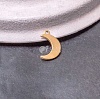 Полумесяц, стальная подвеска, натуральная позолота 18k, р-р 12х8х0.8мм, отв-е 0.8мм.