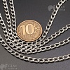 Цепочка твист железная, р-р 6х3.7х1мм, цвет платина.