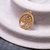 Древо любви, стальная подвеска, натуральная позолота 18k, р-р 13х12х1мм, отв-е 0.8мм.
